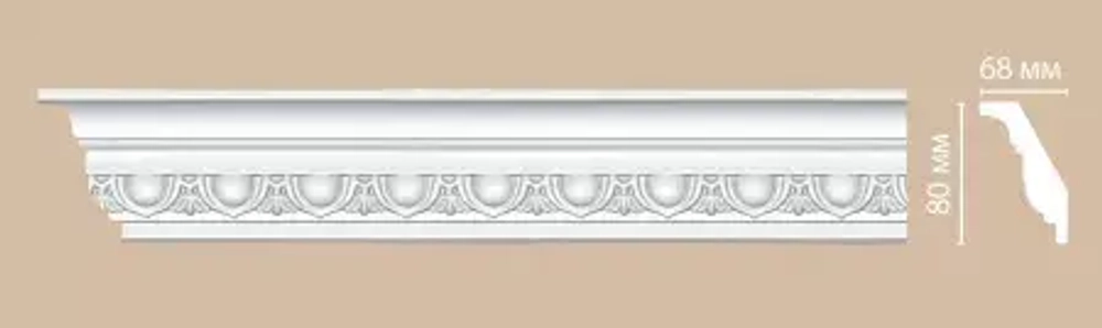 Плинтус потолочный с рисунком DECOMASTER DT-23F гибкий (80*48*2400мм)