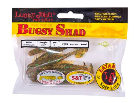 Виброхвосты съедобные LJ Pro Series BUGSY SHAD 3.9in(10.00)/PA19 5шт.