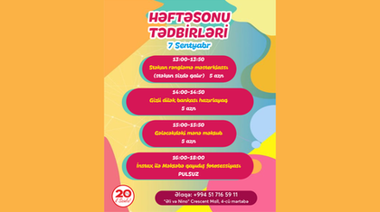 Crescent Mall filialında maraqlı həftəsonu tədbirləri sizi gözləyir!