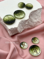 Пуговицы на прокол с градиентом зеленые