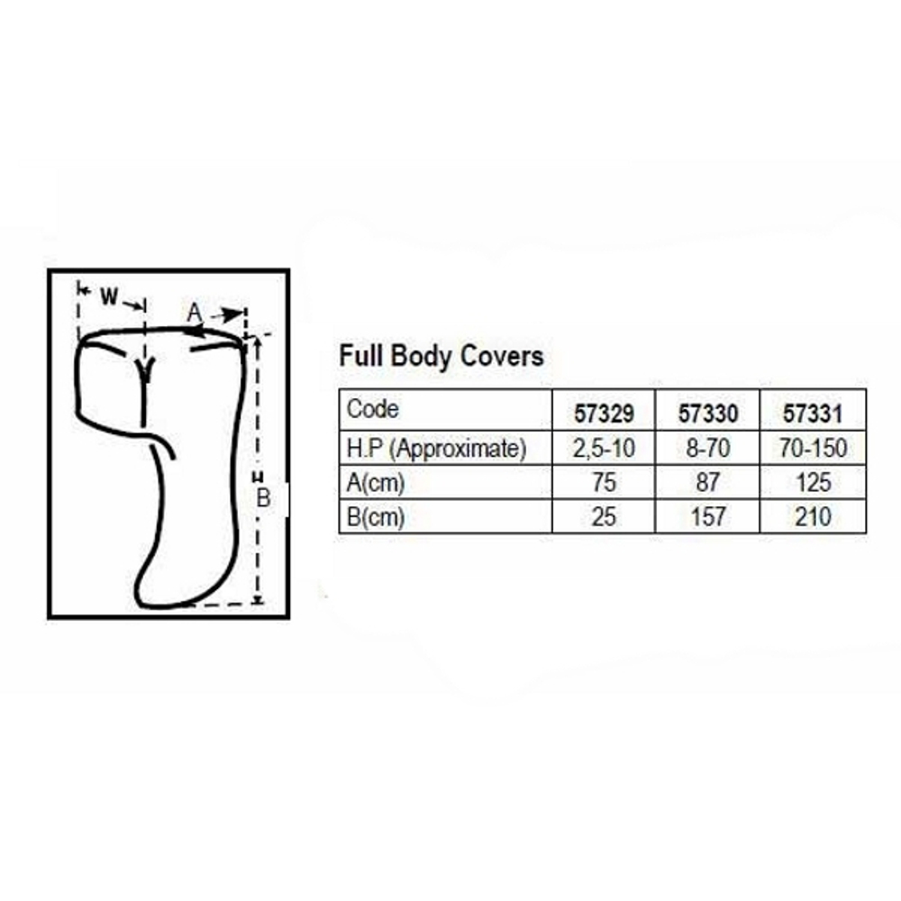 Чехол Lalizas Sea Cover из полиэстера для мотора 2,5-10 л/с, размер 1, 1250 х 750 мм, серебристый