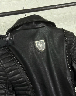 Кожаная куртка косуха Philipp Plein