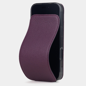Чехол iPhone 17 Pro натуральная кожа козы, фиолетового цвета