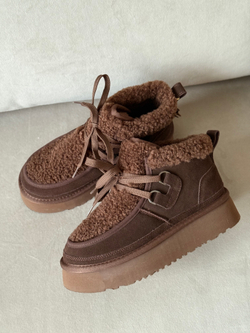 Угги из натуральной замши/мех