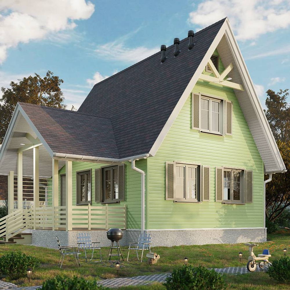 Сайдинг Docke Standard Корабельный брус D4.5DL PSSE-1040 Киви 3000 мм