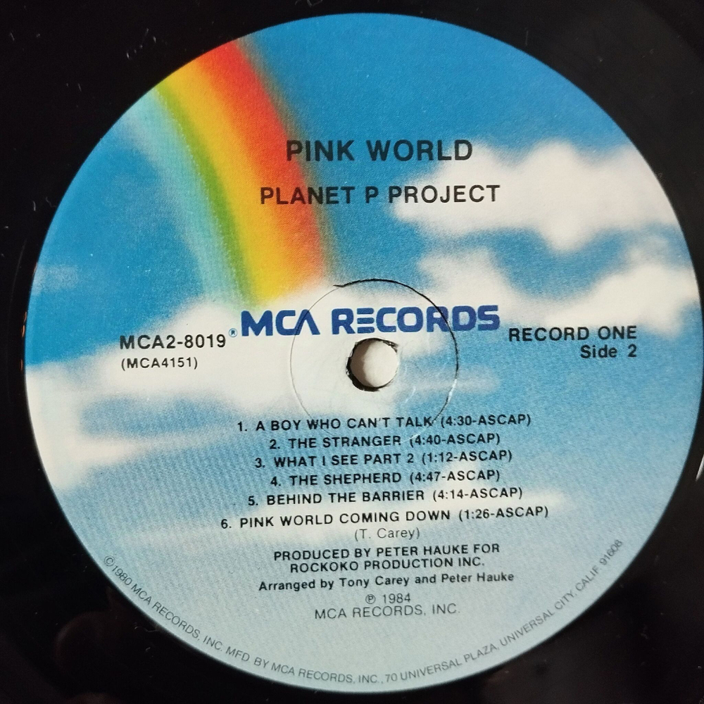 Винтажная виниловая пластинка LP Planet P Project Pink World (USA 1984)