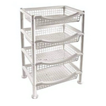 Полка для овощей "Хозяюшка" 4х ярусная, белый, РП-611
