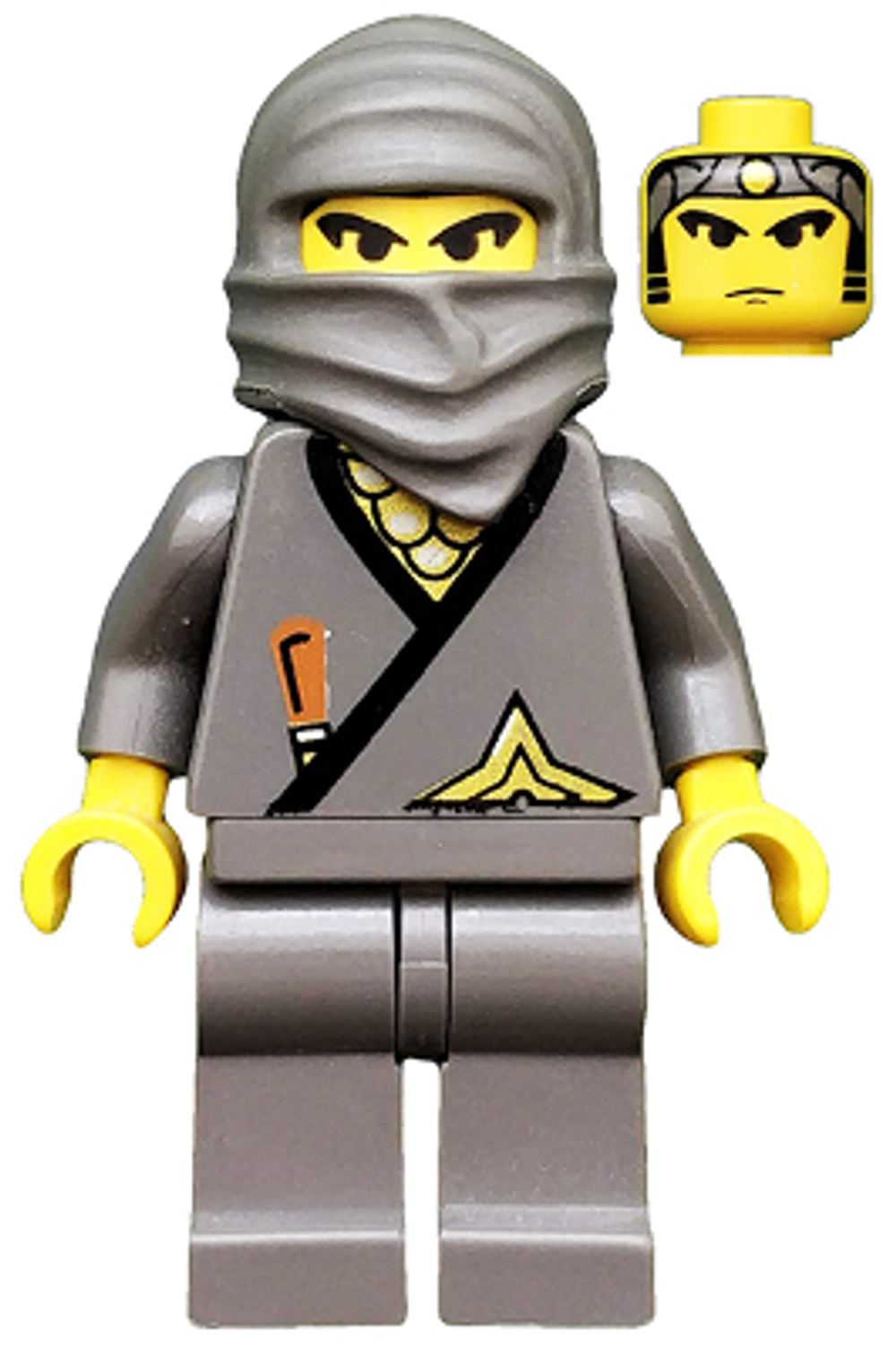 Минифигурка LEGO cas049 Ниндзя - Серый