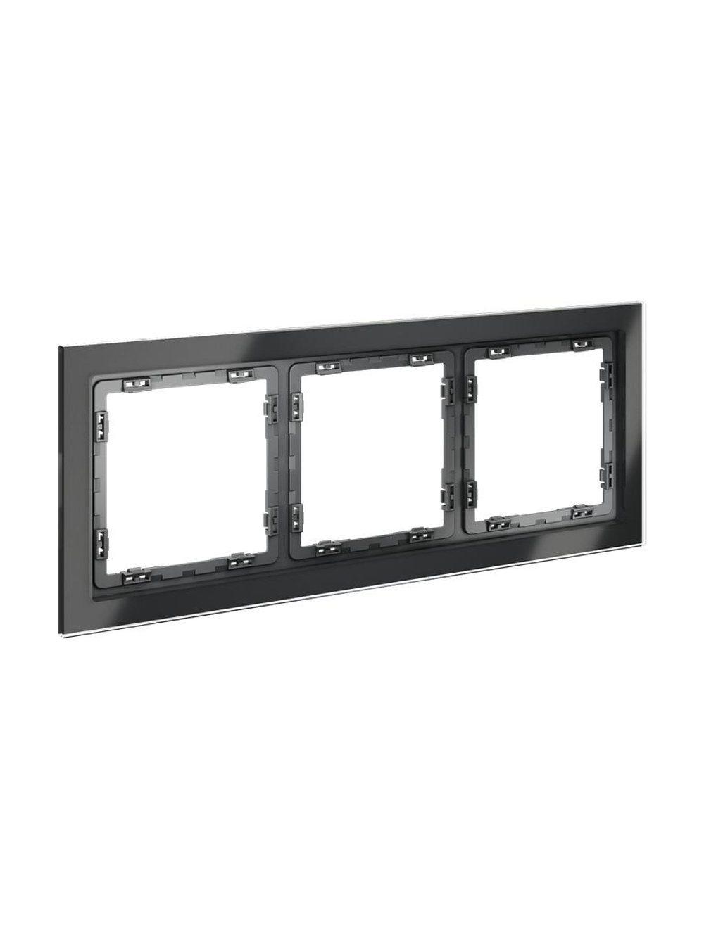 Рамка 3-м S70 стеклян. графит Voltum VLS110307