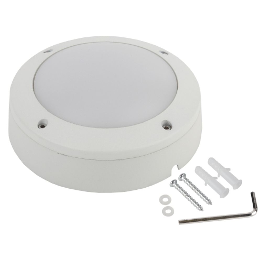 Светильник ЖКХ светодиодный ЭРА SPB-7-12-R антивандальный IP65 12Вт 1140Лм 5000К D145 КРУГ | Светильники для ЖКХ IP65