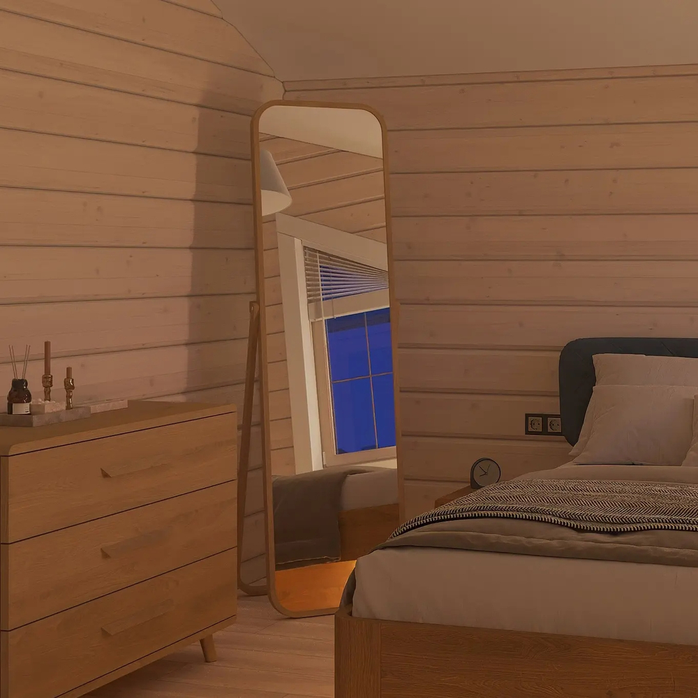 Зеркало напольное из массива дуба Lugos'Art