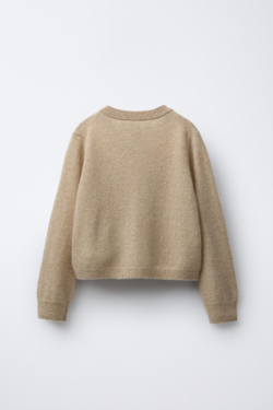 ZARA КАРДИГАН ИЗ 100% КАШЕМИРА, РЫЖЕВАТО-КОРИЧНЕВЫЙ