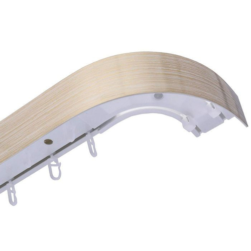 200 карниз УЛЬТРАКОМПАКТ КЛАССИК   Дуб СЕРЕБРО. 2х ряд 70мм