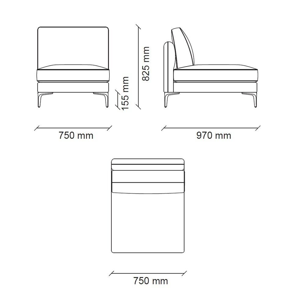 1 местный без подлокотника ENZA HOME PARMA EH72540