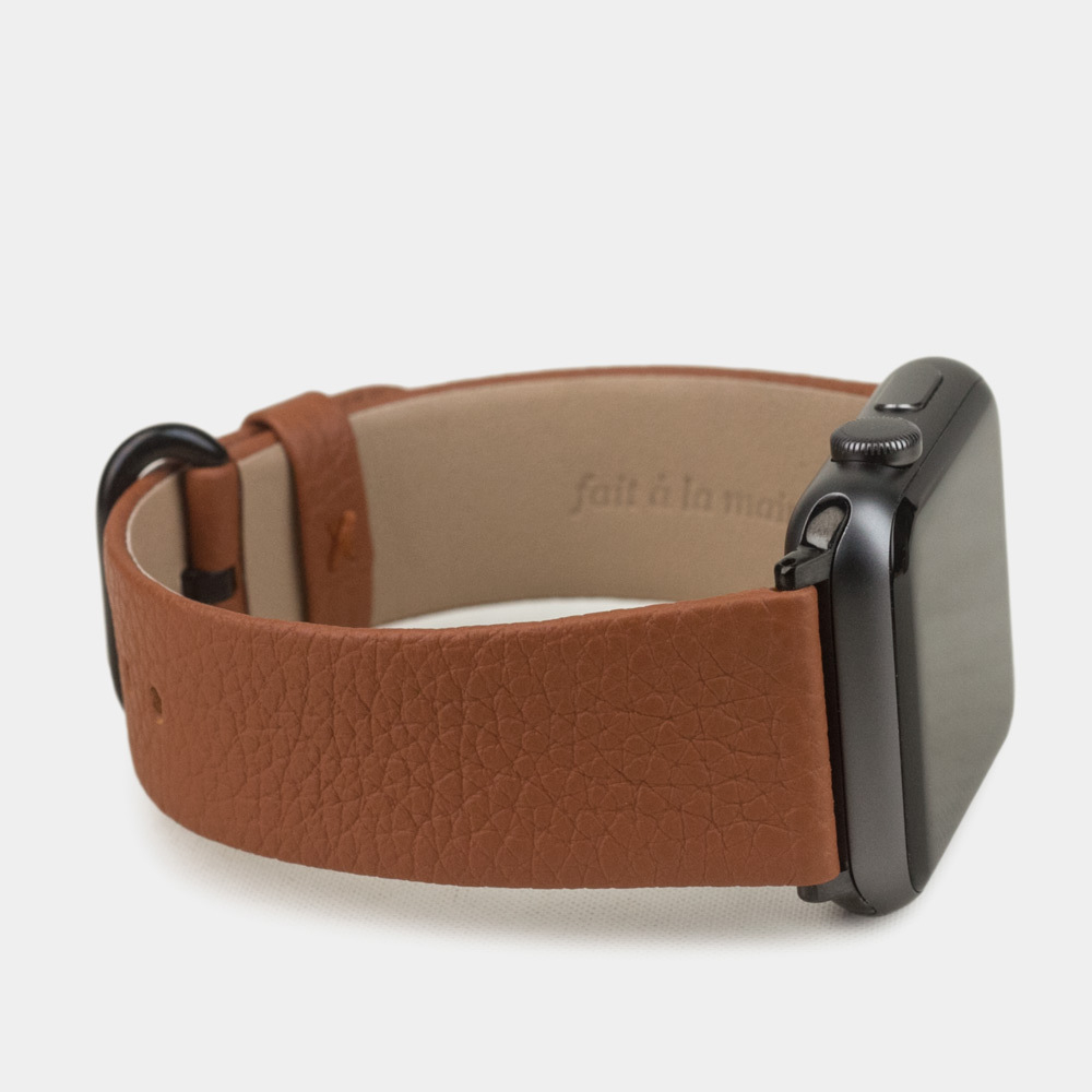 Ремешок для Apple Watch 44/45/46 mm из кожи теленка, цвета карамель