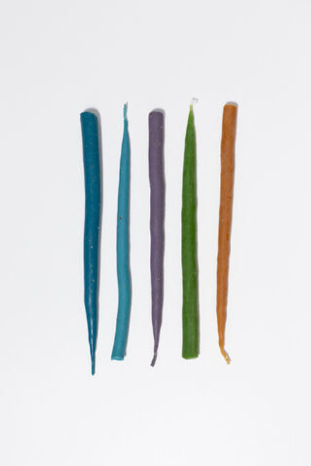 Тонкие цветные свечи без трав