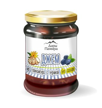 Джем из топинамбура с черникой, ст/б, 300г.