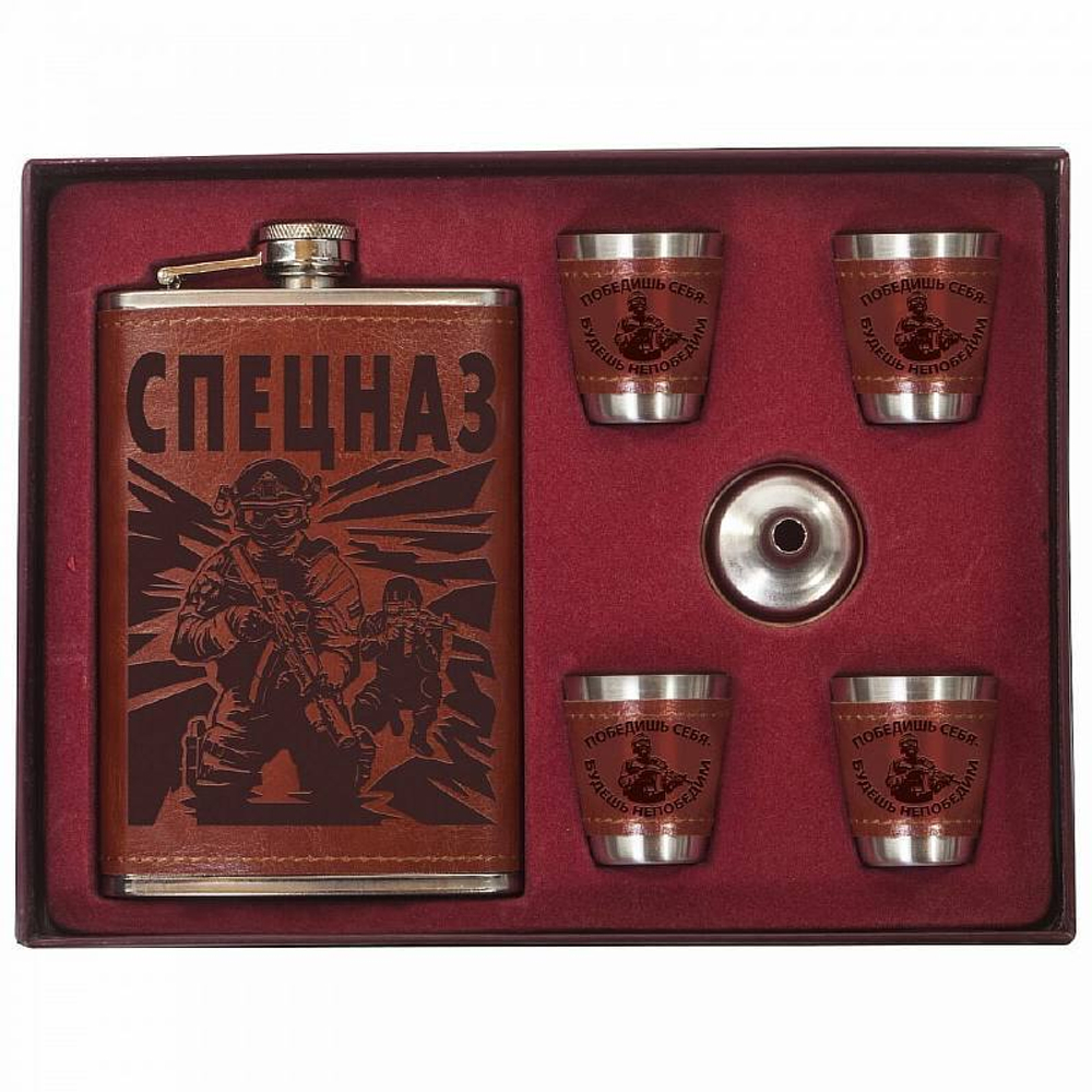 Набор подарочный Фляга и стопки Спецназ