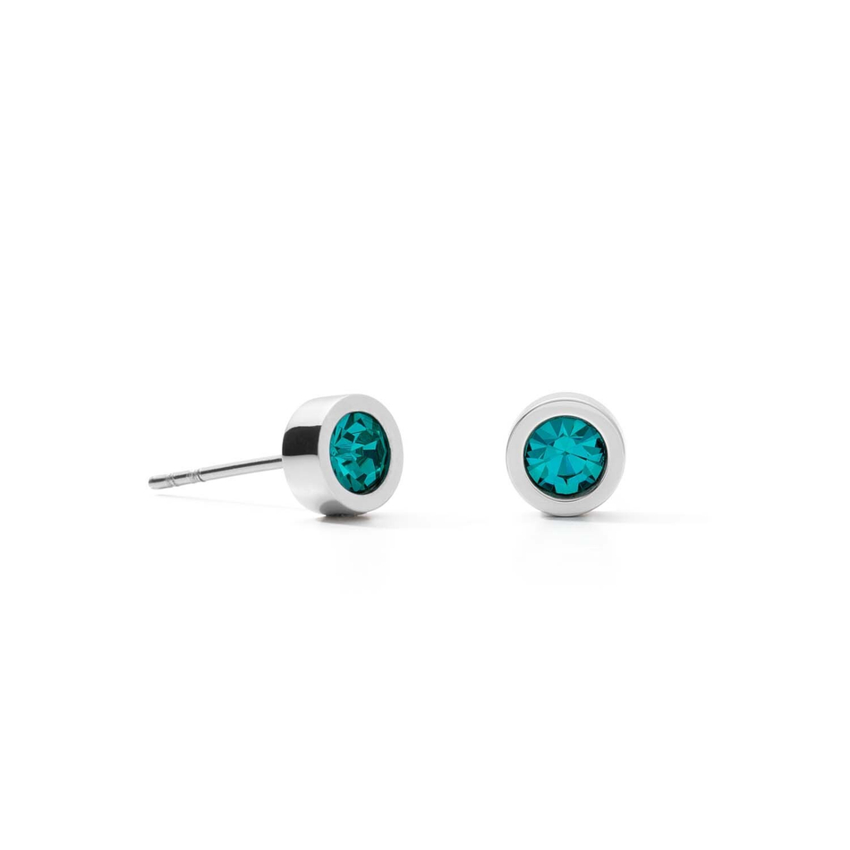 Серьги-пусеты Coeur de Lion Silver Turquoise 0228/21-0547 цвет зеленый, серебряный