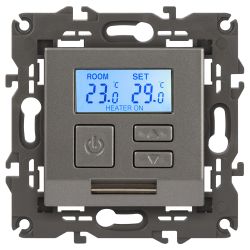 Терморегулятор ЭРА Elegance 14-4111-16 универс.230В-Imax16А, титан