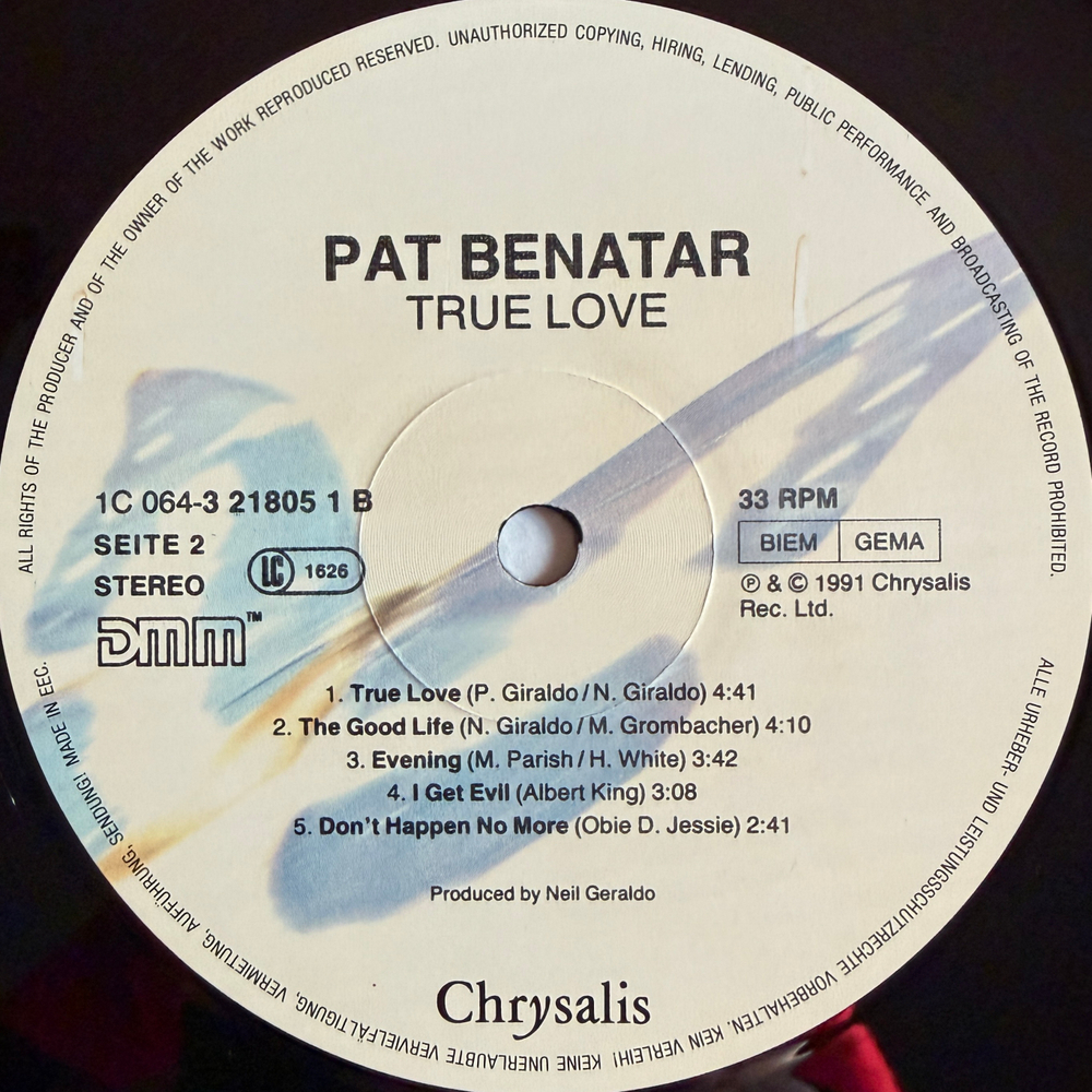 Pat Benatar ‎– True Love (Европа 1991г.) Т