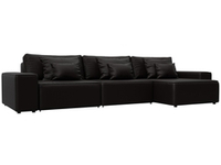 Диван угловой Лига-074 угол универсальный ЭКОКОЖА GRIFON 12 коричневый