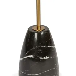 Кофейный столик Brasil 2, Ø45х61 см, черный мрамор, золотистая сталь