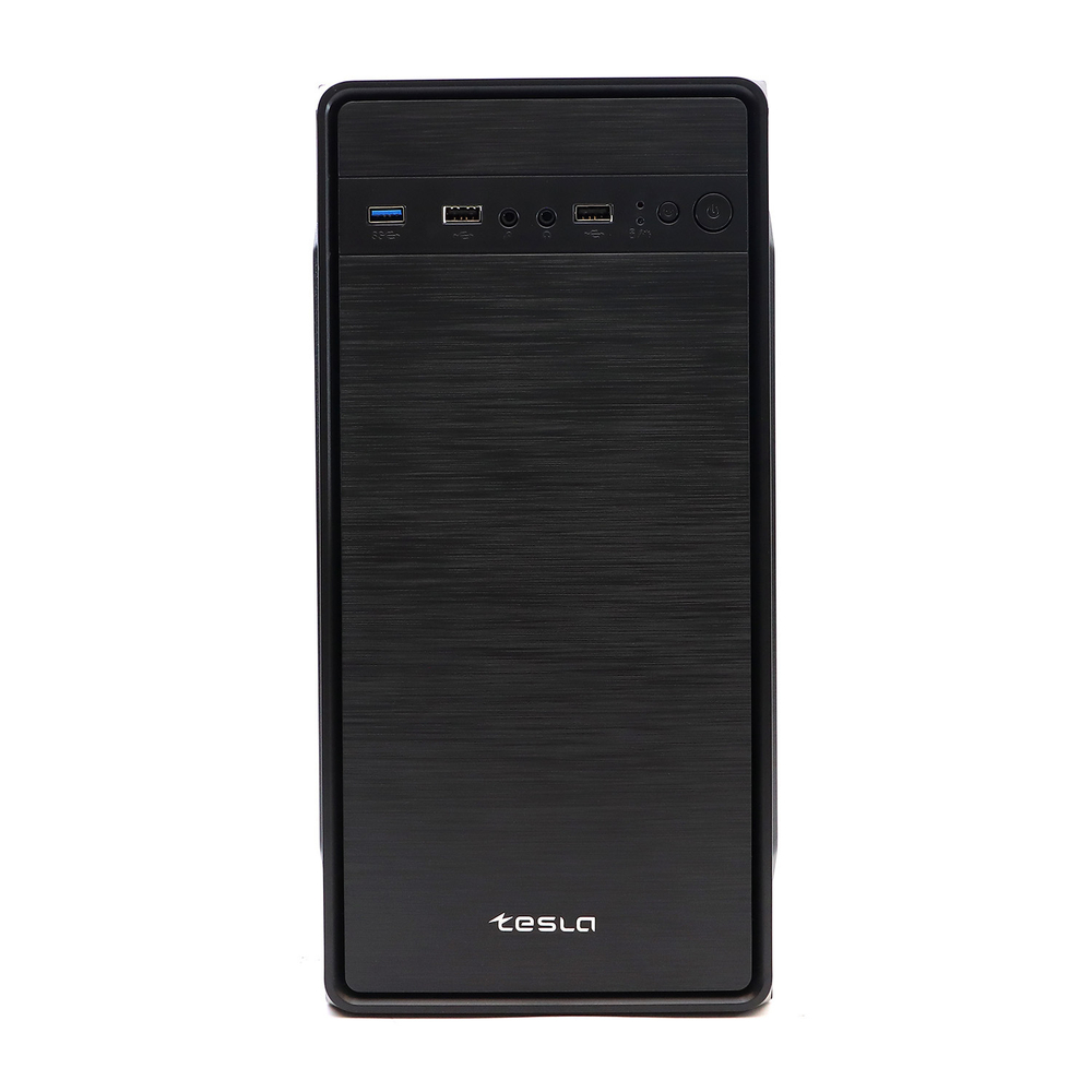 Корпус TESLA 1708U3BM, БП:450W, mATX, чёрный, 2xUSB2, 1xUSB3 (TSL-1708U3-450W-BM)