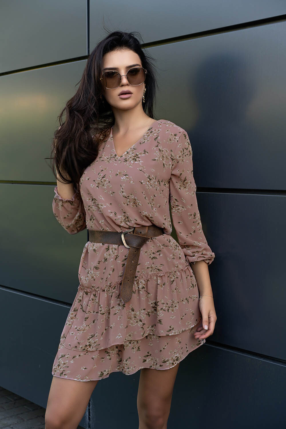 D104 Provena sukienka Pink Merribel