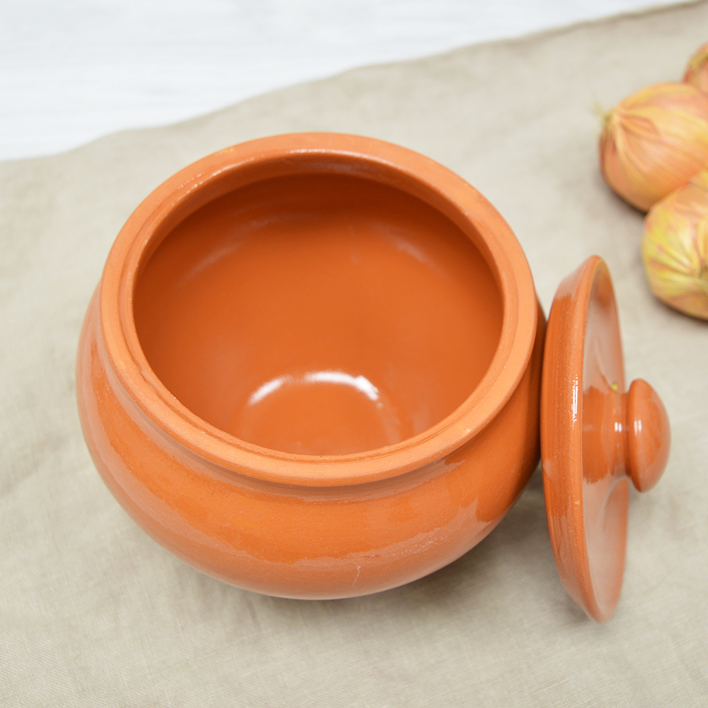 Горшок для запекания керамический 0,9л терракот