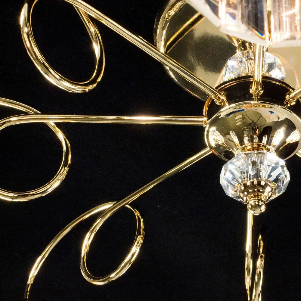 Citilux Синди CL330182 Люстра хрустальная Золото