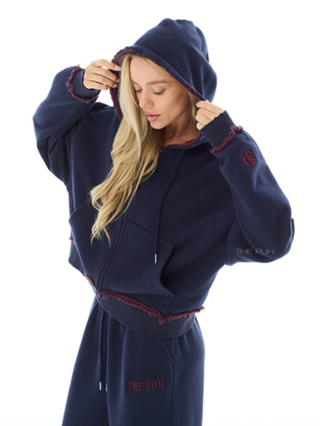 Сине-бордовый спортивный костюм с лого