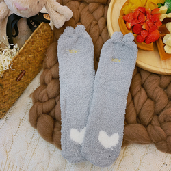 Носки теплые "Сердечко" (сер.)