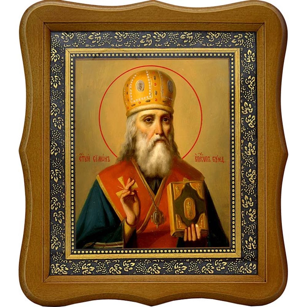 Симон Печерский, Владимирский, Суздальский, епископ, святитель. Икона на холсте.