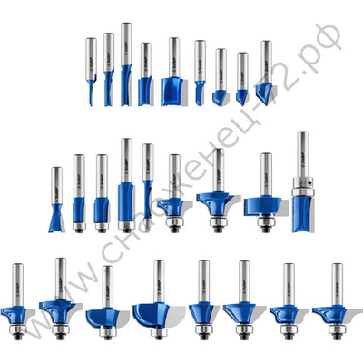 ЗУБР 26шт, набор профильных фрез по дереву