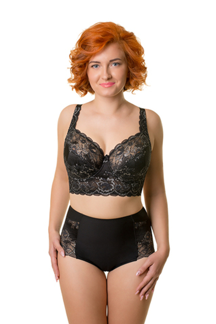 1144 бюстье "Черный с серебром"