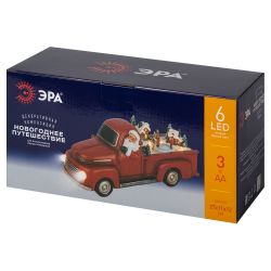 Светодиодная новогодняя фигура ЭРА EFIS-S01 композиция Новогоднее путешествие мультиколор 3*АА 25*12*17 см