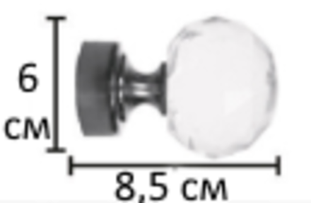 Наконечники "Шар с огранкой Ост" для кованых карнизов d25 мм, цвет белый 