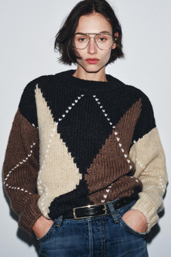 ZARA КОЖАНЫЙ РЕМЕНЬ С ПРЯМОУГОЛЬНОЙ ПРЯЖКОЙ, ЧЕРНЫЙ