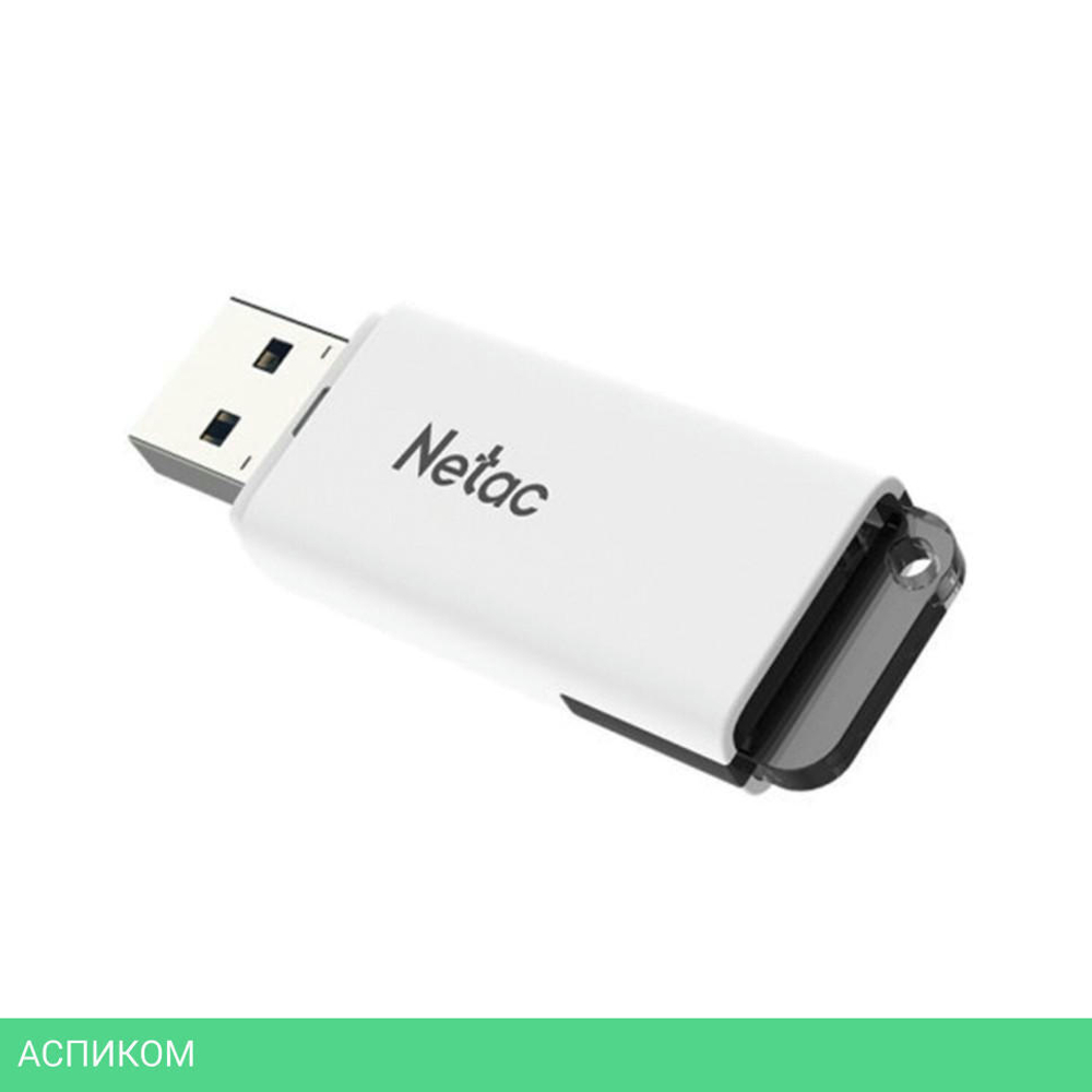 USB Flash-накопитель Netac U185 2.0 16GB белый (NT03U185N-016G-20WH)