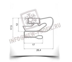 Уплотнитель для морозильника Айсберг размер 1250*540 мм (009)