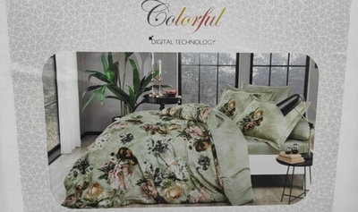 Комплект постельного белья ТАЧ Сатин Digital 2-спальный "SELVA" V02-Бежевый