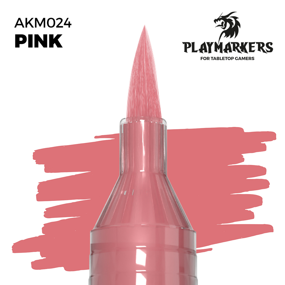 Акриловый маркер с кистью AK Playmarkers Pink