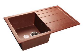 GRANFEST Мойка мрамор QUADRO GF-Q--780L  чаша с крылом 780*500 мм  красный марс арт.GF-