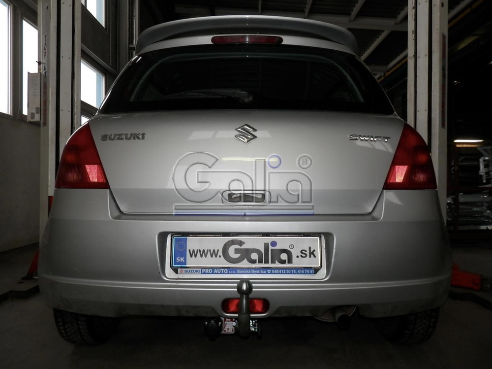 Фаркоп оцинкованный Galia S078A для Suzuki Swift хетчбек 3/5 дверей 2005-2009, кроме 4WD / Opel Agila B 2008-(паспорт и сертификат в комплекте)(без электрики)