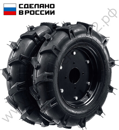 ЗУБР КП-2, 4.00-10, 2 шт., пневматические колеса для мотоблоков (707106-2)