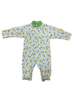 Комбинезон с закрытой ножкой на кнопках из кулирки (100% хлопок) с антицарапками и швами наружу на рост 62 см