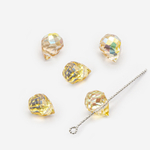 Бриолетт, золотой с покрытием, 10*8мм, хрусталь