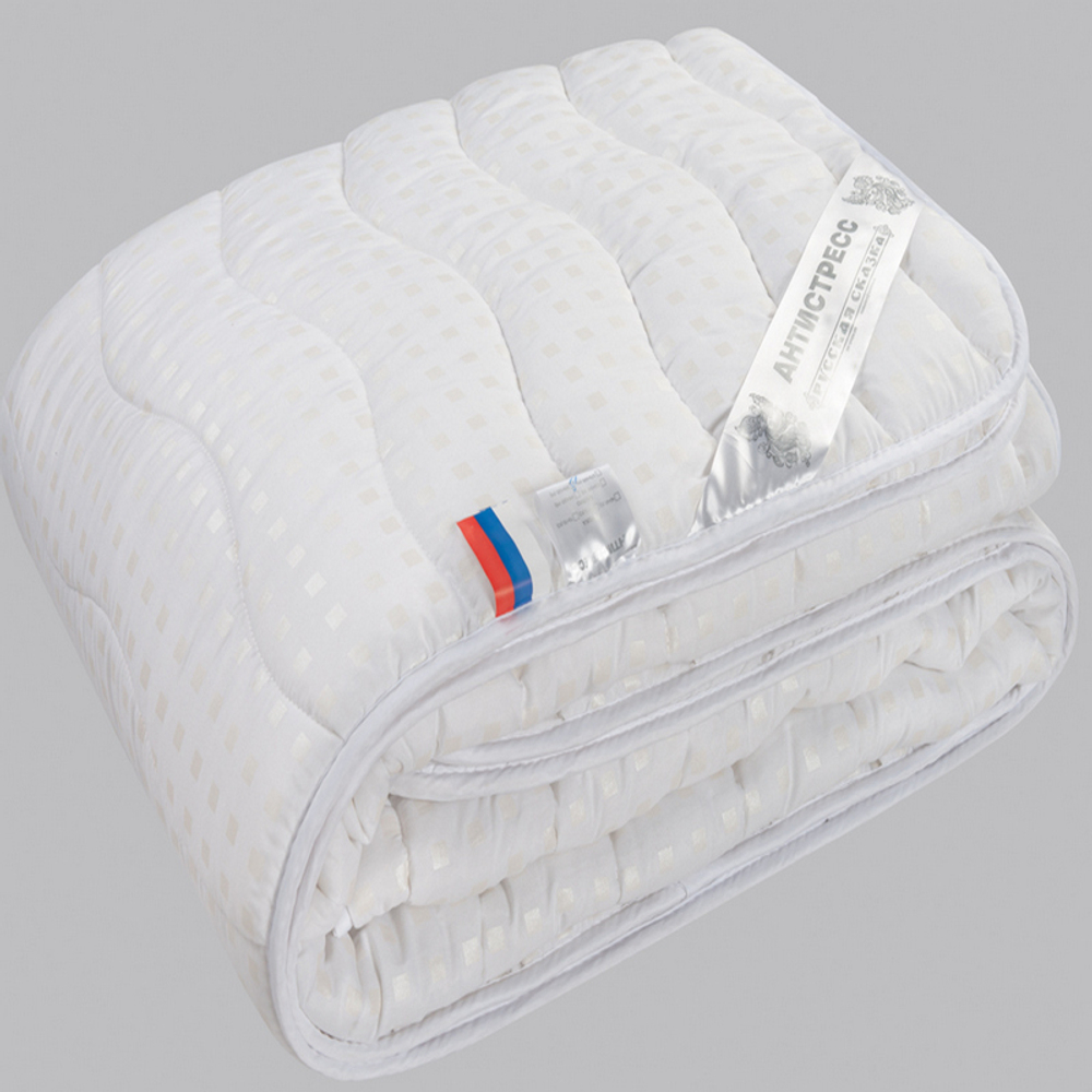 Одеяло "РУ. АНТИСТРЕСС" Русская сказка, стандарт, плотность 300 г/м2, тик 100% хлопок, Россия.