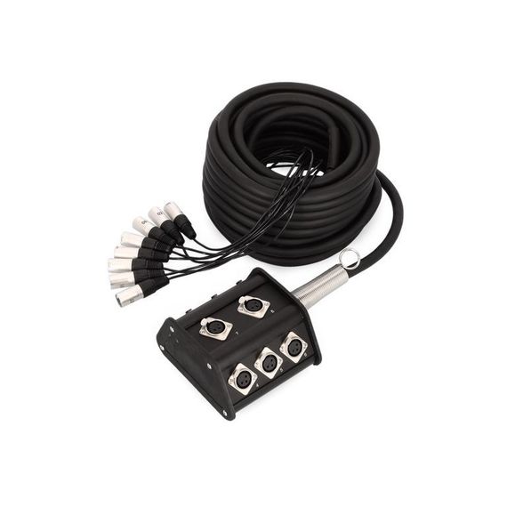 Adam Hall K 8 C 15 P - мультикор со стейдж-боксом, 8 x XLR возврат, 8 x 0.314 мм2, 15 м